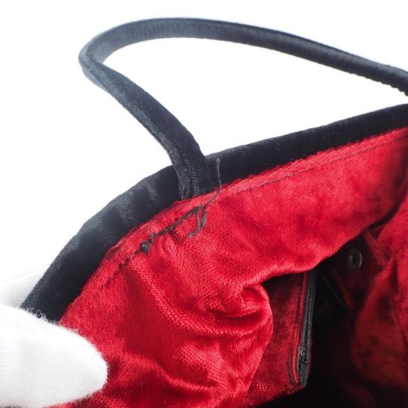 Salvatore Ferragamo By color Handbag gray/purple Velor Women - Picture 9 of 12